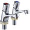 Your's Bath Self-Closing Bathroom Basin Taps Push Time Delay 1Pair of Hot and Cold Basin Sink Mixer Taps Non-Concussive Bathroom Faucets Chrome