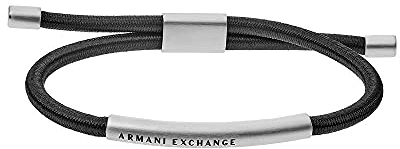 Armani Exchange Edelstahlarmband für Herren, Schieberverschluss