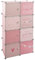 Atmosphera - Casiers de Rangement Enfant Penderie - Rose 65x125 cm