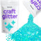 Hemway Craft Glitter - Fluorescent UV Neon Blue | Super Chunky Metallic Sequin Flakes for Resin & Epoxy Crafts | Supplies for Tumblers, Cards, Jewellery, Candle, Hair, Face, Body & Nail Art | 100 g