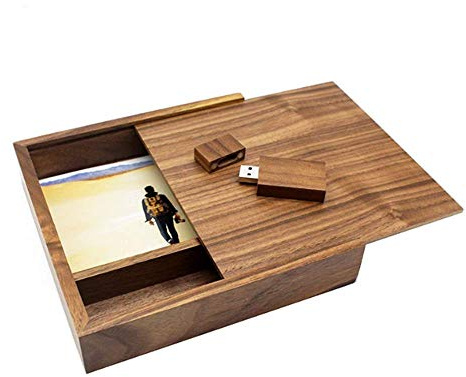 Anloter Memoria USB de madera de nogal y cajas (32 GB/2.0)