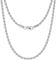 LeCalla Solid 925 Sterling Silver Italian 3 MM Diamond-Cut Twisted Braided Rope Chain Necklace for Men and Women 20 Inches