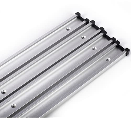 ybaymy 4 Stück T Nut Schiene 1220mm T Track Aluminiumlegierung T Schiene Holzbearbeitung T Nut Gehrungsschiene für Routertisch, Holzbearbeitung