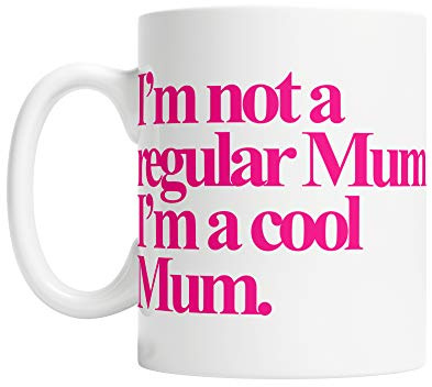 Purple Print House I'm Not A Regular Mum I'm A Cool Mum Mug - Lockdown For Her - Regular Mum Mean Home & Kitchen, White, One Size
