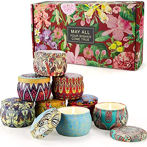 Duftkerzen Geschenkset für Frauen,8er Guftkerzen geschenke Frauen,Größer Sojawachs Kerzenset,8 * 5,65 Oz,Aromatherapie Kerze Geschenkset für Outdoor,Geburtstag,Hochzeit,Weihnachten