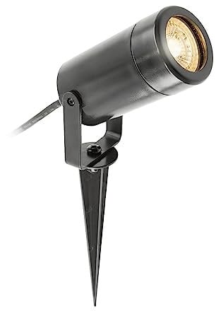 CGC Lighting Black Outdoor In Ground Spot Light Spike Garden Outside Path Flower Bed Tree Feature Lamp Pathway