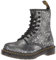 Dr. Martens Stivale da donna 1460 8 Eye Fashion, Vernice metallizzata nera Splatter Suede, 36 EU