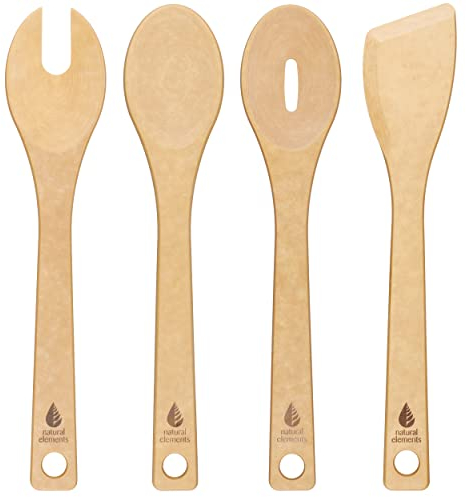 Natural Elements Kitchen Utensils, Wood