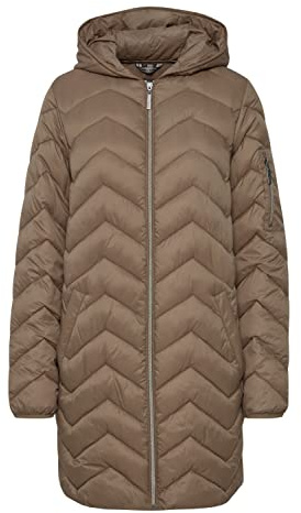 fransa FRBAPADDING 7 Outerwear Damen Steppjacke Übergangsjacke Jacke Steppjacke gefüttert mit Kapuze, Größe:XL, Farbe:Pine Bark (171410)