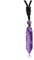 Jovivi Amethyst Crystal Necklace for Men Women,Mens Healing Crystal Gemstone Hexagonal Point Pendant Necklace Jewellery Gifts for Men