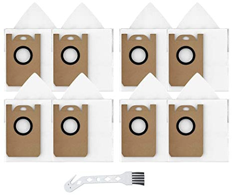 T/F Lot de 8 sacs aspirateur robot aspirateur pour Laresar L6 Pro, 3L sac à poussière en tissu non tissé de grande capacité - Sacs à poussière