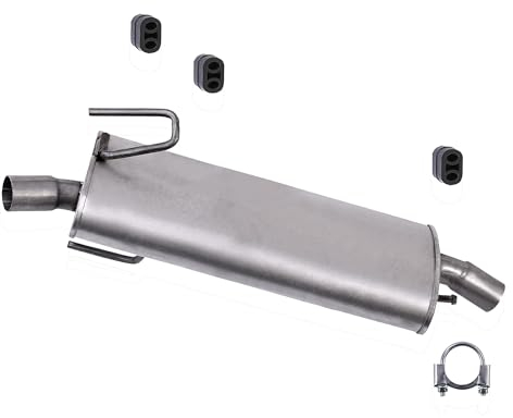 BESTPRICE Auspuff Schalldämpfer Set 1x Endschalldämpfer, mit Montagematerial Kompatibel mit OPEL MERIVA A (X03)