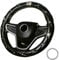 coofig Lenkradbezug Glitzer Universal Lenkradhülle Leder Universal 38cm/15 Inch Strass Lenkrad Bezug Atmungsaktive Steering Wheel Cover Auto Zubehör Innenraum Frauen (Schwarz)
