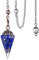 Cristal Natural Piedra Natural Cuarzo Roca Choler Cristal Hexagonal Punta Colgante Péndulo Accesorios de joyería for Collar Unisex,size2-opal (Color : Size1-lapis Lazuli)