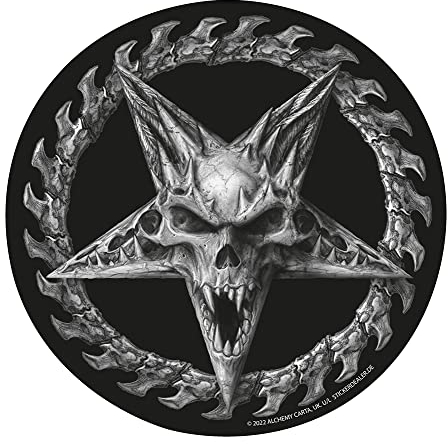 chemstickattack Aufkleber Pentagramm mit einem Dämonen-Schädel Sticker Fantasy Gothic ca. 10 cm