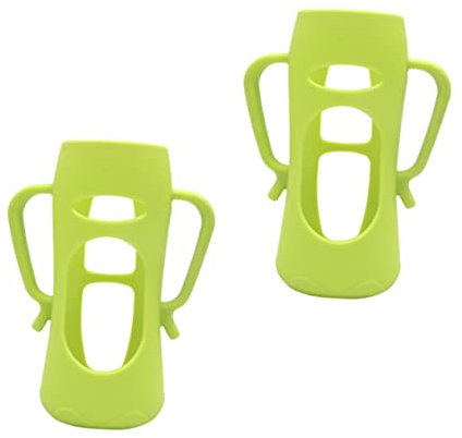 Toyvian 2 Pièces Couvercle De Biberon Silicone Biberon Verrerie Biberons Silicone Couvre Isolant Silicone Manchon De D'Eau Bouteilles En Verre Gel De Silice Vert Couvercle De