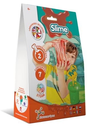 Science4you Slime Kit for Kids Age 8+ - Squishy Making Kit, Butter and Fluffy Slime, A Educational Toy for Kids with 2 Experiments, Science Gifts for Girls & Boys Age 7 8 9+ Years Old