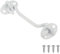 PATIKIL 4 Inch Hook Eye Latch, Carbon Steel Privacy Hook and Eye Latch Gate Latch Lock for Window Sliding Door Barn Door, White
