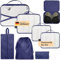 Alpenstern® Koffer Organizer Set 8-Teilig I Deutsche Marke I Packwürfel Kleidertaschen Packtaschen für Gepäck I Urlaub und Reise-Zubehör I Kofferorganizer packing cubes travel organizer (Dunkelblau)