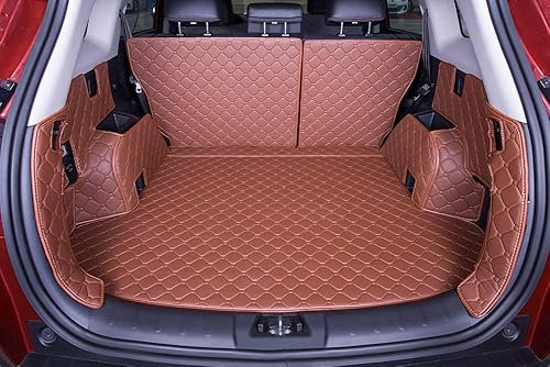 BISISO Cuero Alfombrillas Maletero para Audi A3 Sportback 8Y 2020-2023, Customization Moquetas Bandeja Accesorios Coche Cobertura Completa Trunk Mats,A-Brown
