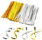 Jeffdad 1600 Pcs Metallic Twist Ties, 4 Twist Ties For Plastic Bags, Bags Foil Twist Ties For Bread Bags Gift Bags Treat Bags Candy Bags(Gold and Silver)