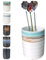 Stoneware Coffee Spoon Holder for Coffee Bar Accessories, Tea Spoon Holder Jar Teaspoon Holder Coffee Stirrers Holder Coffee Spoon Cup Coffee Stir Stick Holder Small Utensil Holder (Coastal beach)