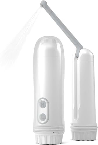 Portable Bidet Sprayer, Travel Toilet Bidet, Electric Mini Handheld Bidet Sprayer with 180° Adjustable Nozzle 140ml Capacity IPX6 Waterproof for Personal Care Traveling Outdoors