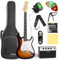 STRICH - Electric Guitar Starter Kit - Solid Body 39 Full Size Starter Kit with 10W Amplifier, Bag, Digital Tuner, Cap, Strap, Cable, Picks,