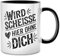 Seness Wird scheisse hier ohne dich Tasse mit Spruch lustig, Abschiedsgeschenk Kollegen Jobwechsel, beste Kollegin Abschied Geschenk witzig, Lieblingskollegin, Rente Ruhestand Renteneintritt (Retro)