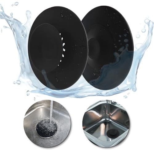 Abflussstopfen Waschbecken Universal 2 Stück,Silikon Stöpsel Spülbecken mit Sieb,Waschbeckenstöpsel Spülbeckenstöpsel Faltbarer,Abflusssieb für Küche,Bäder,Badewanne,Spüle