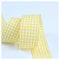 GreatRise 50 Yards Karoband Weihnachtenband Schachbrettband Schleifenband Kariertes Geschenkband Dekoband Stoffband für Weihnachten Kränze Geburtstag Geschenkverpackung DIY Handwerk Gelb 25mm
