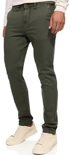 Indicode Herren INGeoport Chinohose aus 98% Baumwolle mit Gürtel | Herrenhose Chino für Männer