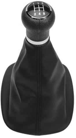 Anlseiod Schaltknauf 5 Gang für VW Passat 3B 3BG B5 2000-2005 Schaltkopf Gamaschenmanschette 3B0711113 Schwarz