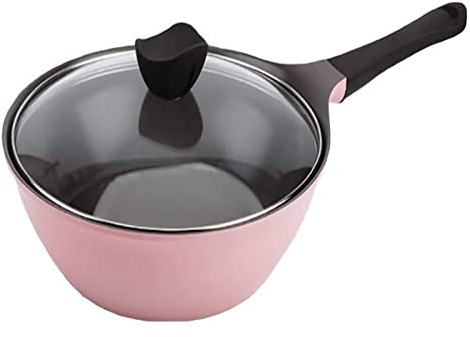CCYENG Wok Pan Nonstick Small Frying Pan with Ceramic Titanium Coating Copper Frying Pan with Lid Nonstick Skillet with Lid Induction Compatible Vision