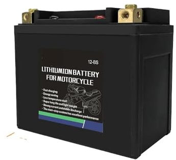 12V Motorcycle Battery LiFePO4 6Ah/8Ah/9Ah/12Ah/16Ah, Lithium Iron Phosphate, CCA 420A-720A, Compatible with ATV/UTV/Scooter, High Performance Starter Battery(12-BS L Negative)