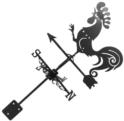 VICASKY Veleta con forma de gallo decorativo para jardín y techo para instalar para graneros y duradero y perfecto