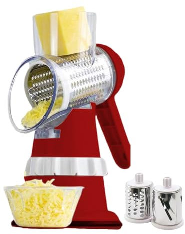 Käsereibe, Reibe Für GemüseMit 2 Trommelblättern, Trommelreibe Schnelleres Und Einfaches Schneiden, Gemüseschneider Ideal Für Käse, Gurken, Karotten, Nüsse Usw.