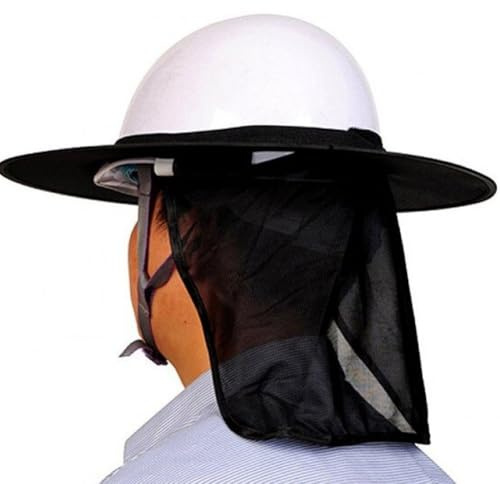 Uzztfa Schutzhelm-Sonnenschutz Voller Krempe, Schutzhelm-Nackenschutz, Schutzhelm-zubehör