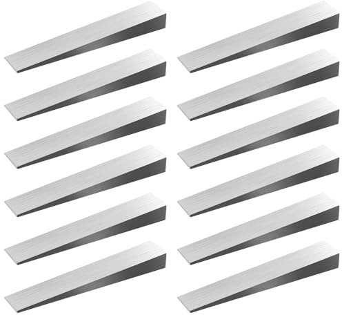 MUXHEL 12 Pcs 1/2 x 3/4 x 4 Inch Flange Wedge Steel Wedges, Metal Wedges Shims for lathes, Welding Machines