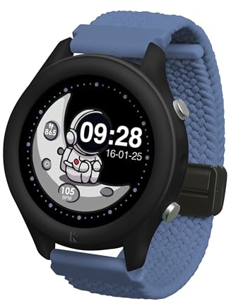 KIDYWOLF - K-Watch Blaue - Deine Interaktive Kinderuhr ab 8 Jahren - Coole Digitale Armbanduhr mit OLED & Taschenlampe