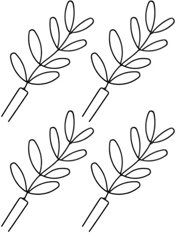 Toddmomy Treillis Métallique Décoratif Feuilles 14,5 X 31,5 Cm, Lot de 4 Supports pour Plantes Grimpantes en Pot, Résistant Extérieur Pluie et Soleil, Support Jardin et Balcon, Cadre
