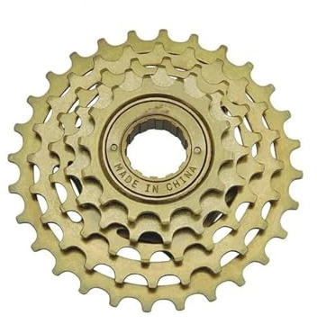HUASRCFP MTB Freilauf 5/6/7/8 28T 32T Geschwindigkeit Folding Rennrad Dreh Positionierung Variable Geschwindigkeit GearThread Edelstahl Teile Fahrrad Kassette Zahnkranz Kassette(5s 14-28T Brown A)