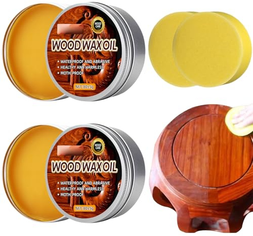 Bienenwachs Möbelpolitur Holz,2pc Holzwachs,Möbelwachs,Bienenwachs Holzpflege,Holzbeize Holzwachs,Möbelwachs Holzlasur,Holzpolitur Holzpflege für Holzmöbel Holztisch