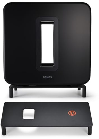 Subwoofer Stand for Sonos Sub 4 / Sub 3 / Sub 2, 6mm Heavy-Duty Carbon Steel Speaker Stand with Cable Management, Stable Sonos Subwoofer Base to Prevent Scratches Floor
