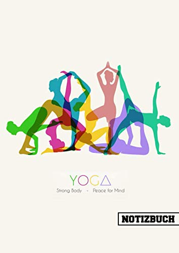 Yoga Notizbuch: Yoga Journal, 118 linierte A4 Seiten als Softcover
