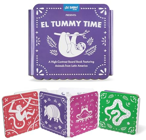 Tummy Time: A High-Contrast Board Book Featuring Animals from Latin America (Si Sabo Kids)