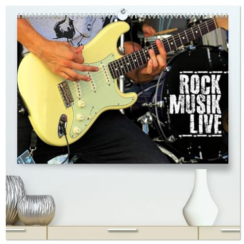 Rockmusik live (hochwertiger Premium Wandkalender 2026 DIN A2 quer), Kunstdruck in Hochglanz: Actionreiche Aufnahmen von Liveauftritten verschiedener Rockbands hautnah fotografiert (CALVENDO Kunst)