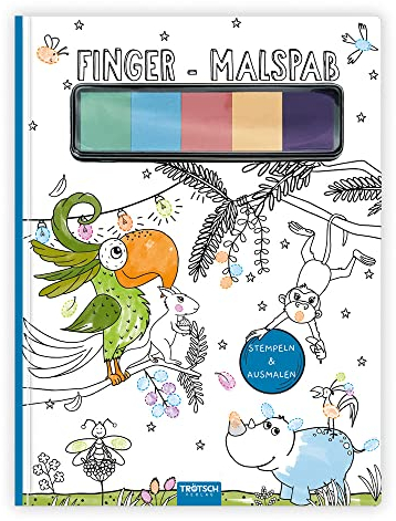 Trötsch Malbuch mit Fingerstempelfarben Finger-Malspaß: Malbuch Beschäftigungsbuch Ausmalbuch