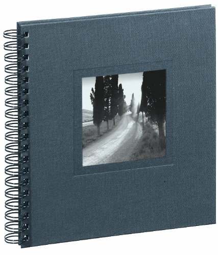 Pagna 12173-10 Spiralalbum Ways/Toskana 240 x 250 mm Leineneinband mit Karte, 50 Seiten schwarzer Fotokarton