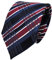 TigerTie Designer Seidenkrawatte in blau royal rot silber kariert